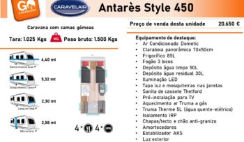 CARAVELAIR, ANTARES Style 450 cheio