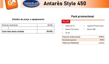 CARAVELAIR, ANTARES Style 450 cheio