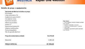 Westfalia, Kepler One 4Motion cheio