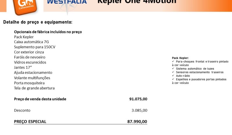 Westfalia, Kepler One 4Motion cheio