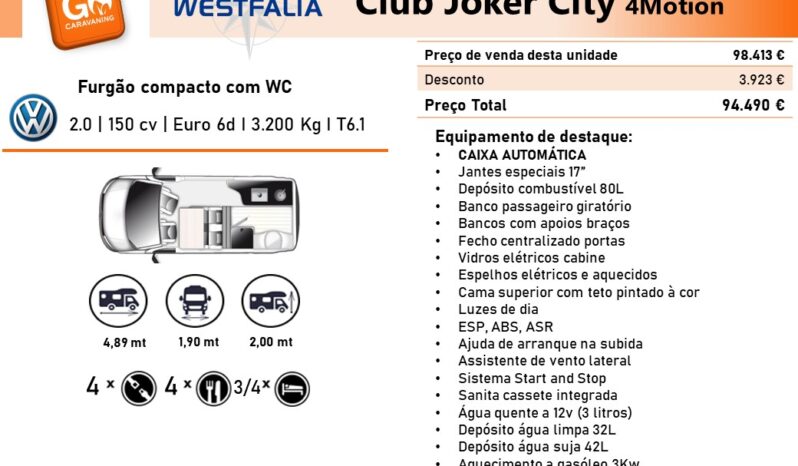 Westfalia, Club Joker City 4×4 cheio