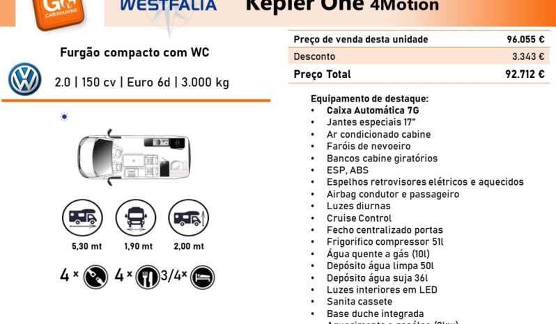 Westfalia, Kepler One 4Motion cheio
