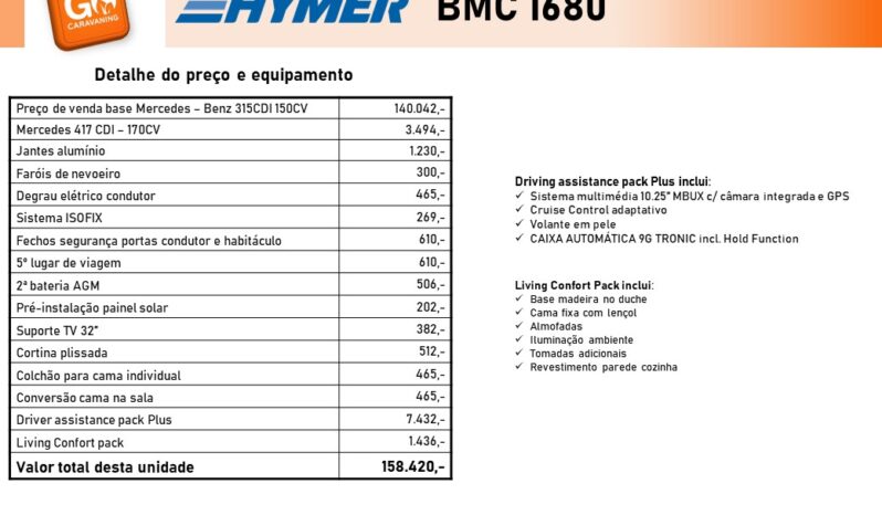 HYMER, BMC-i 680 cheio