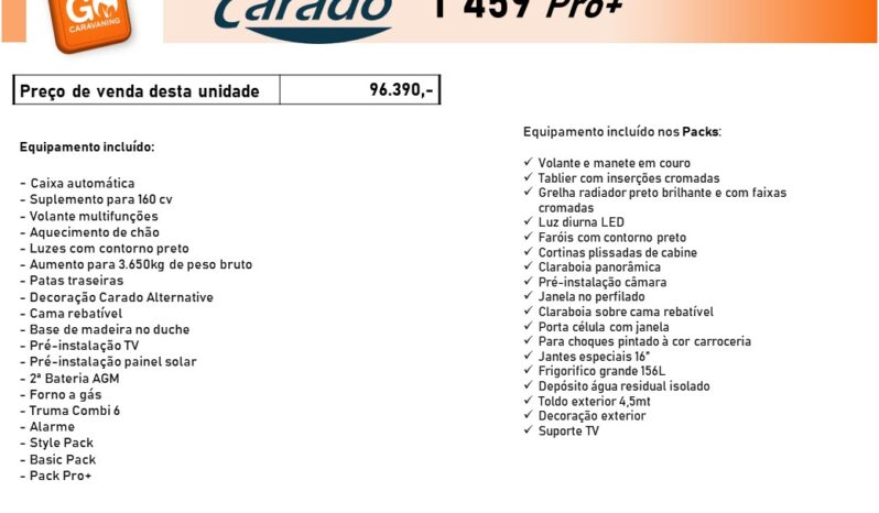 CARADO, T459 Pro+ cheio