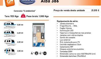 CARAVELAIR, ALBA 386 cheio