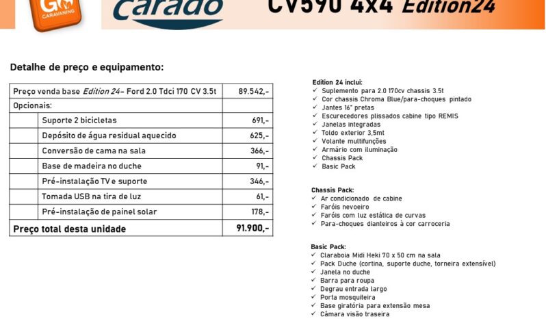 CARADO, CV590 4×4 cheio