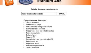 CARAVELAIR, Titanium 455 cheio