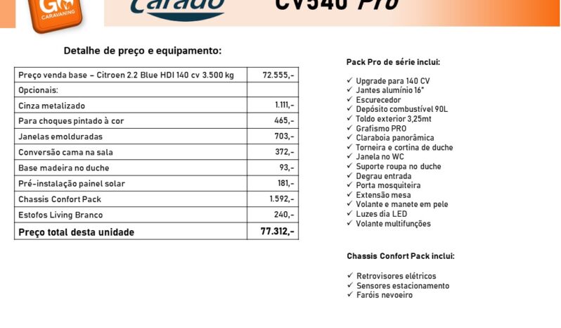 CARADO, CV540 cheio