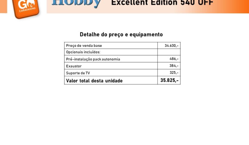 HOBBY, Excellent Edition 540 UFF cheio