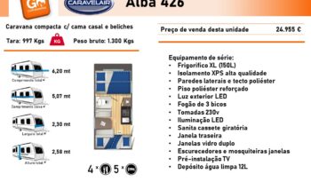 CARAVELAIR, ALBA 426 cheio