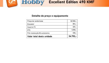 HOBBY, Excellent Edition 490 KMF cheio