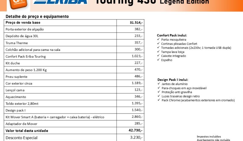 ERIBA, Touring 430 cheio