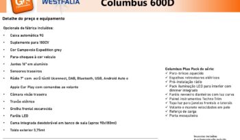 Westfalia, Columbus 600D cheio