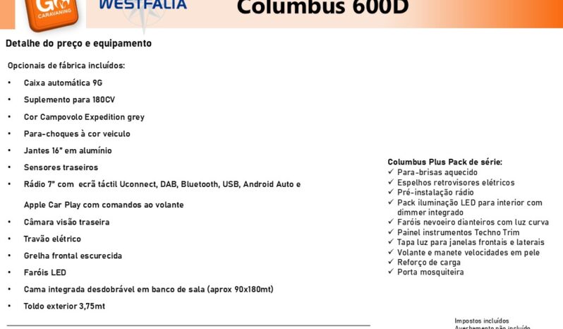 Westfalia, Columbus 600D cheio